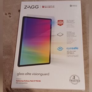 Glass Elite VisionGuard Screen Protector for Samsung Galaxy Tab S7 FE 5G - White